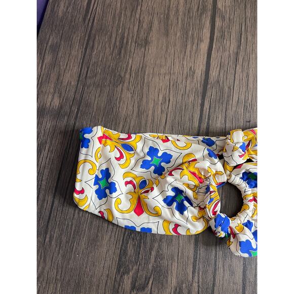 We Wore What Pearl Tile Bandeau Bikini Top Womans Small - Picture 6 of 8